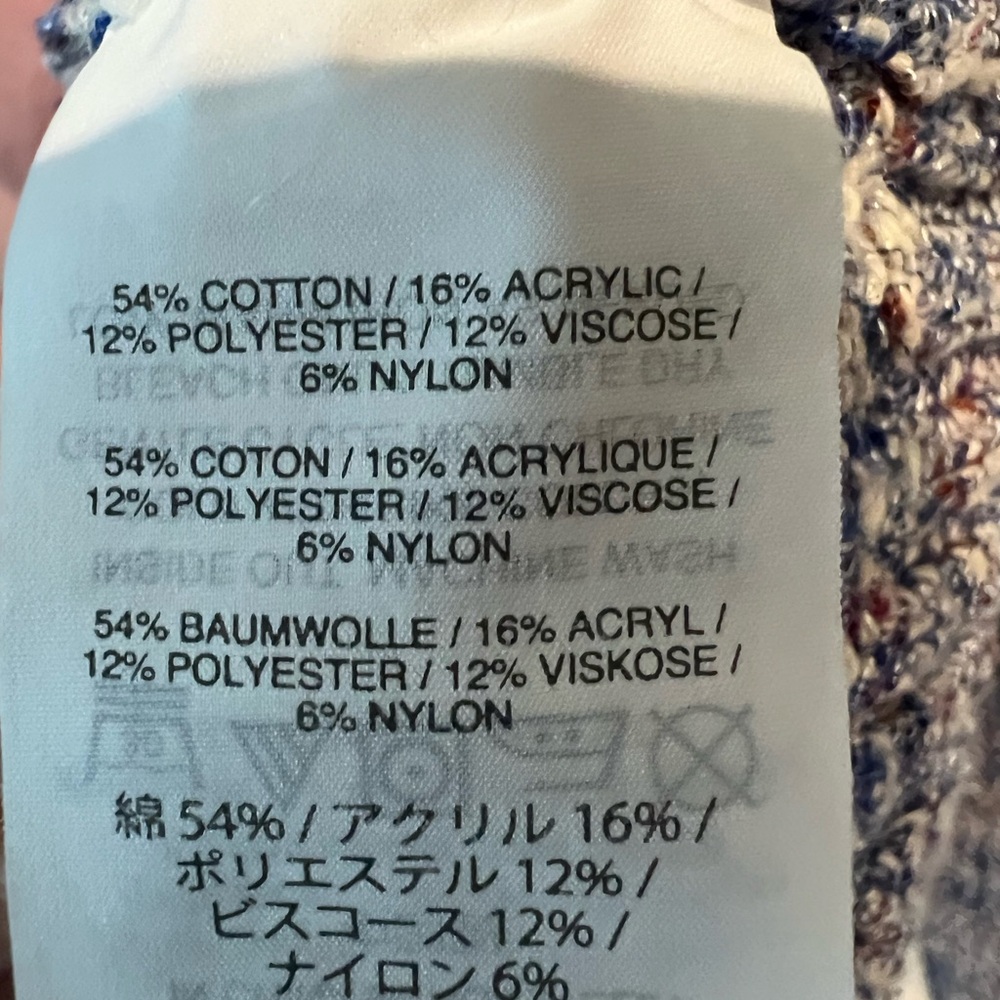 J. Crew Blue V-Neck Sweater with Medium Weight Knit - Picture 5 of 5